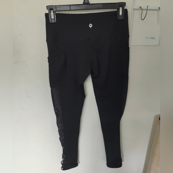 Popflex Ballet Active Leggings Black Sz 2 Cute and Stylish - Picture 5 of 9